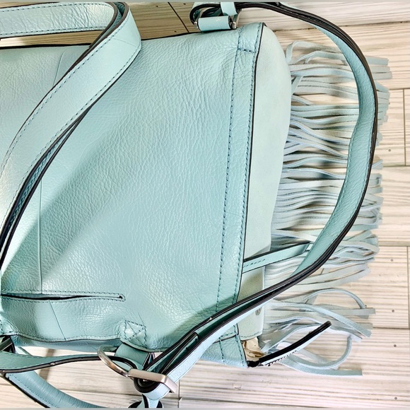 Sold🚨Fossil Turquoise Ice Parker Laptop Back pack w/ top Handle & Fringe design - Picture 11 of 13
